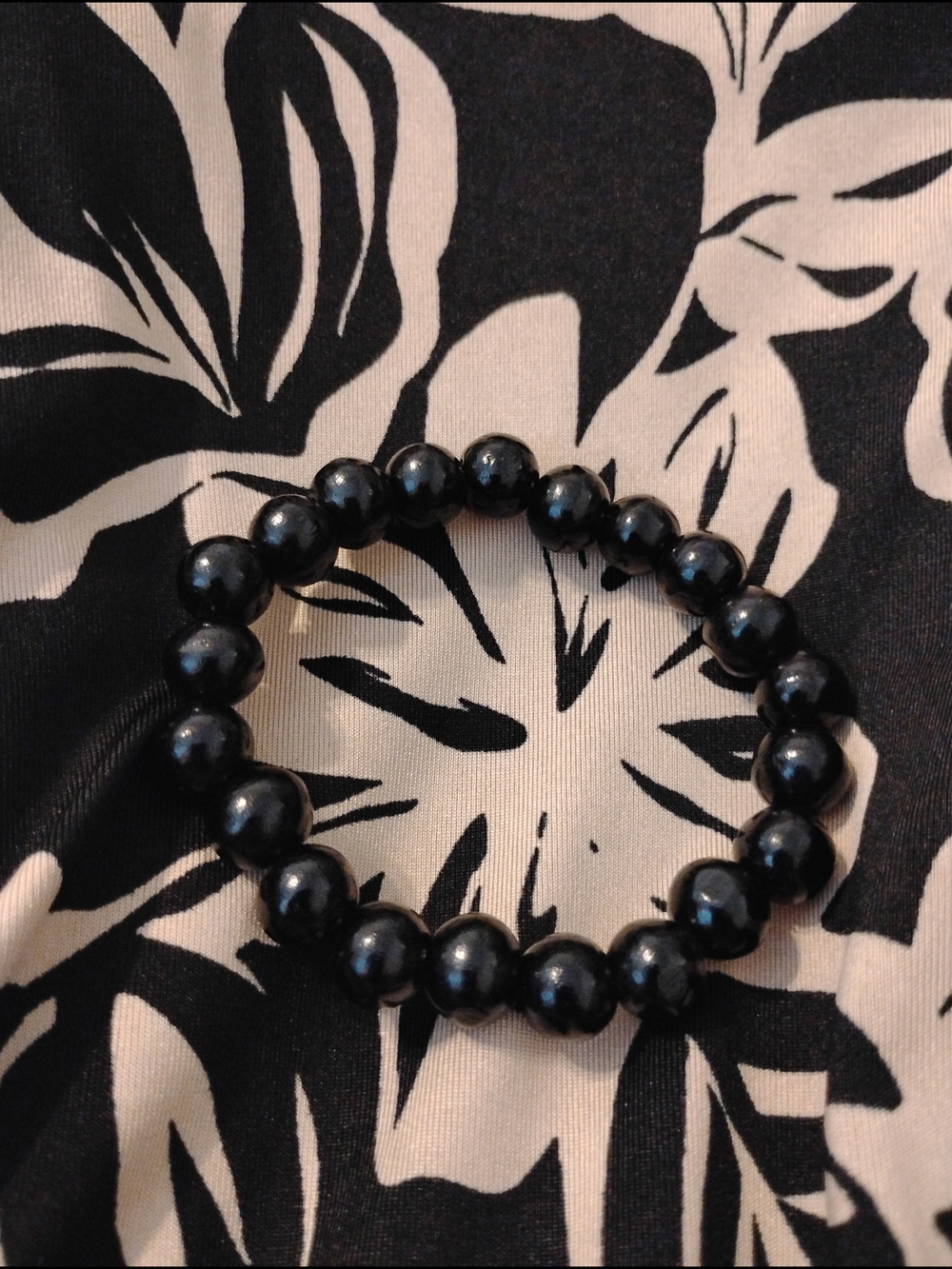 New Wooden Buddhist Black Stretch Bracelet